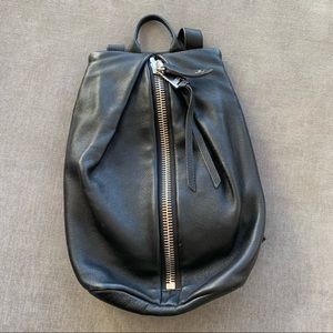 Leather backpack